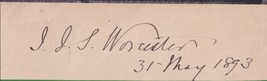 John Perowne Victorian Peterborough Bishop Of Worcester 1893 Autograph - £7.06 GBP