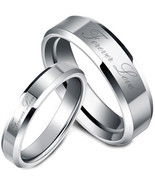 Tungsten Carbide Forever Love Wedding Band Ring - Silver Color - Price f... - $39.99