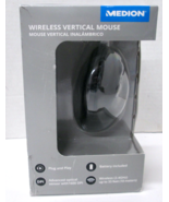 New Medion Wireless Ergonomic Vertical Mouse in Black - $347.10 MXN