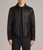New Men&#39;s Black Jacket 100% Soft Lambskin Causal Slim Fit Coat Wear Jacket - $2,143.75 MXN+