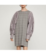 BCBG MAXAZRIA Women&#39;s Balloon Sleeve Houndstooth Dress, Size XS Black/Multi - $81.77 CAD