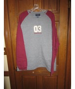 American Eagle Outfitter&#39;s #3 Gray &amp; Burgundy Baseball Shirt - Size XXL - $19.78