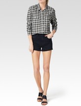 PAIGE Womens Shirt Trudy Flannel Lancaster Soft Black White Size S 1986806-3097 - £59.43 GBP