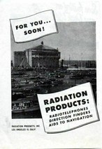 1945 Print Ad Radiation Products Radiotelephones Navigation Aids Los Ang... - $8.72