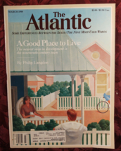 ATLANTIC magazine March 1988 Philip Langdon Ethel S Person Winifred Gallagher - £11.50 GBP