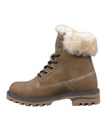 Lugz Womens Empire Hi Faux Fur Lace Up Casual Boots Ankle Mid Heel Size 6.5 - £50.33 GBP