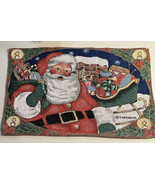 Placemats 7 Christmas Décor T. Spencer Tapestry Type 19 x 12 Inches Vintage - £30.89 GBP