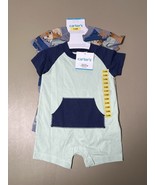 Carter’s Baby 2 Pieces 3-6M Green W/Blue And Animals - $236.83 MXN