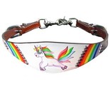 Western Saddle Horse or Pony Leather Wither Strap w/ Rainbow Pony Unicor... - £10.08 GBP