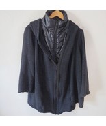 Zenergy Chico&#39;s Brianna Faux Insert Black Jacket Puffer Zip Space Dye Sz... - $34.17 CAD