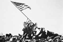 John Wayne in Sands of Iwo Jima classic American flag raising scene 18x24 Poster - $23.99