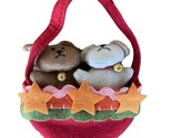 Puppies in a Basket Felt Christmas Ornament NWT - £6.15 GBP