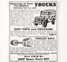 1949 American Auto Parts Military Trucks Jeeps Advertisement Automobilia... - $19.99