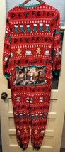 Friends\Christmas Pajamas One Piece Sz L 13-14 Adult\med TV~Fleece~Mathe... - $11.87