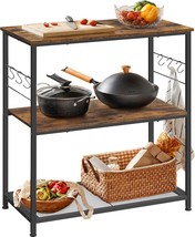 Vasagle Bakers Rack, Kitchen Shelf, Kitchen Island, Microwave Oven Stand With 3 - £80.33 GBP