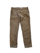 GAP Mens Pants Tan Khaki LINEN Blend Slim Straight Leg Sz 36 X 32 - £17.64 GBP