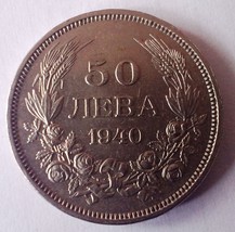 50 Leva Bulgaria coin 1940 King Boris coin free shipping - $4.95