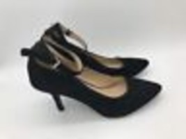 BCBGeneration Mary Jane Heels Size 7.5  / 37.5 Paulie Suede Ankle Strap Black - £21.44 GBP