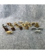 Vintage Lot of 19 - Wade England Whimsies Miniatures - Zebra, Tiger, Cam... - $14.99