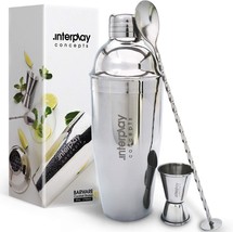25oz Cocktail Shaker - Large Drink for Perfect Drinks - Silver  - £15.63 GBP
