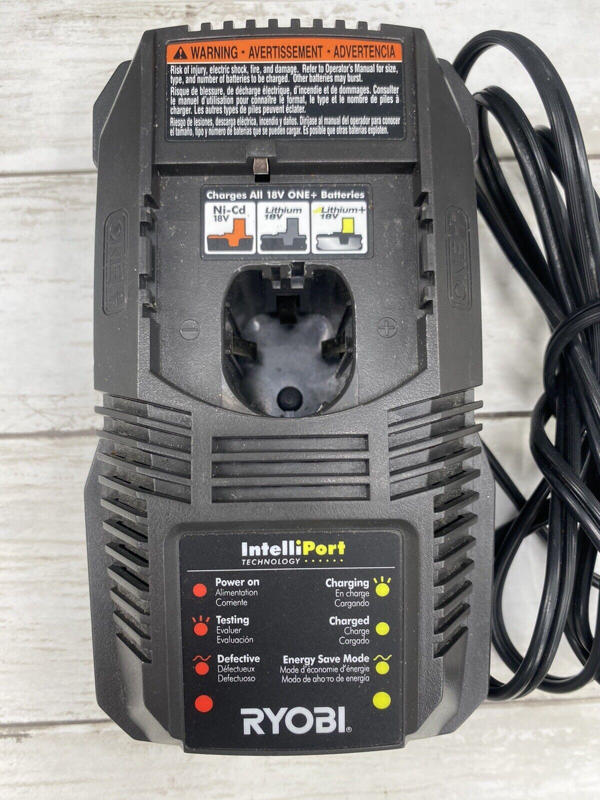 Ryobi p118 lithium ion dual chemistry battery charger for one+ 18 volt batteries sale