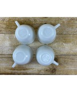 Vintage Pyrex Opal White Milk Glass Coffee Cup Mugs Set of 4 - $33.69 CAD