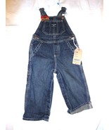 OshKosh B&#39;Gosh Overall Blue One Piece Conductor Bib Jeans Denim 6M 24M NWT - $525.68 MXN