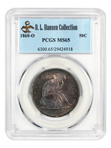 1860-O 50c PCGS MS65 ex: D.L. Hansen - £5,071.38 GBP