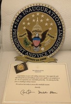Obama 2009 Inauguration Pin &amp; Patch + 60th Anniversary Card Eagle Democrat Biden - £22.93 GBP