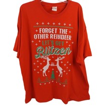 Gildan Reindeer Lets Get Blitzen Christmas Holiday Party TShirt Cotton Mens 3XL - £11.90 GBP