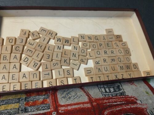 Lot Of 94 Scrabble Vintage  replacement Wood tiles From 1953 Game  - $7.87