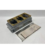 Hubbell B4333 3‑Gang Deep Cast Iron Flush Floor Box with Brass Top - $3,404.62 MXN