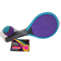 VINTAGE BAT N CATCH PADDLE BALL GAME PURPLE TEAL INDOOR / OUTDOOR NEW IN... - $28.50