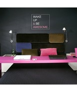 Wake Up &amp; Be Awesome - Large -  Quote Wall Stencil - £23.85 GBP