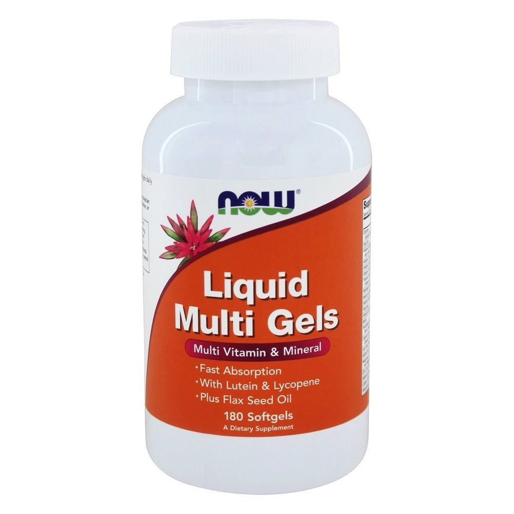 NOW Foods Liquid Multi Gels Multivitamin & Mineral, 180 Softgels - $34.65