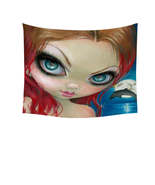 Faces of Faery #222 Cool Redhead Girl and Dolphin Tapestry - $40.61 CAD+