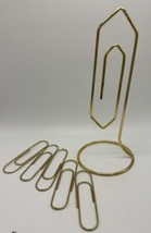 Lot Of Large Brass Paperclips Vintage Photo Memo Holders 9” &amp; Four Inches - $12.19