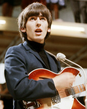 George Harrison 8x10 Photo Poster The Beatles Iconic With Guitar Color 1960&#39;S - £7.67 GBP