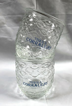 2 New Corralejo Tequila Cocktail Glasses 12 oz Agave Pina Plant Shaped - £25.70 GBP