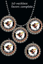 Baltimore orioles   BottleCap Necklaces party favors lot of 10 necklace mlb - $9.45