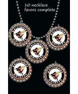 Baltimore orioles   BottleCap Necklaces party favors lot of 10 necklace mlb - £7.57 GBP