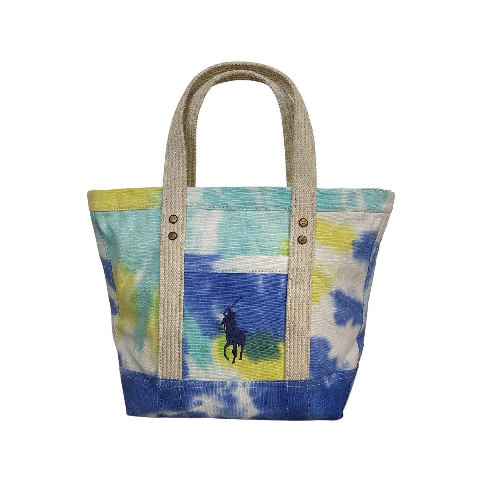 Primary image for Polo Ralph Lauren Canvas Tie-Dye Small Tote Bag $249 WORLDWIDE SHIPPING