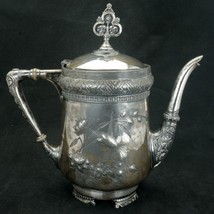 Aesthetic Movement Victorian silver plate teapot by Meriden circa 1870 - $97.96