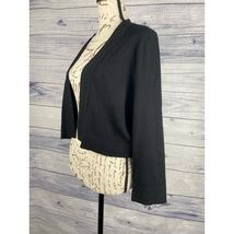 Susan Graver Open Front Bolero Cardigan Women Size Medium Black Long Sle... - $13.67