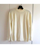Designers Originals Winter White Sweater 38 Medium/Large Ribbed Collar P... - $258.93 MXN