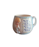 READ* Enesco Prayer Cup Boy Night Prayer Now I lay me Down to Sleep Morning - $20.89