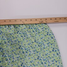 Elastic Waist RN#67473 Women's Green Floral Rear Zipper & Slit Skirt 18W (36×36) image 7