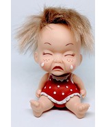 Doll In Red Clothes White Polka  Dots Crying - $18.00