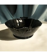 L E Smith Mt Pleasant Black Glass Bowl w Handles 9x8” 1920’s-1934 Depres... - $24.74