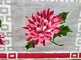 Charming Mid Century Tropical Floral Pink Bloom &amp; Block  2pc Valance Cur... - $58.00